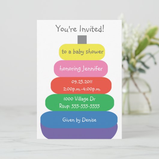 Baby schellt einladung (Stehend Vorderseite)