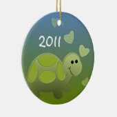 Baby-Schildkröte-Foto Keramikornament (Rechts)