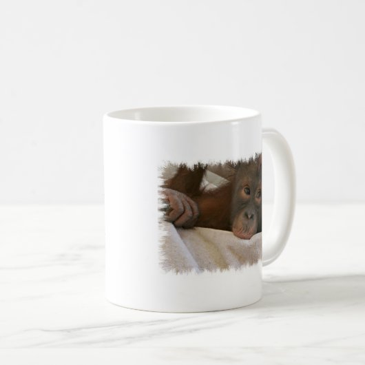 Baby-Schimpanse-Kaffee-Tasse Kaffeetasse (VorderseiteRechts)