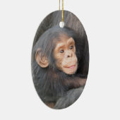 Baby Schimpanse Keramik Ornament (Rechts)