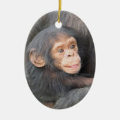 Baby Schimpanse Keramik Ornament (Vorne)