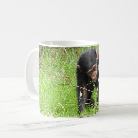 Baby-Schimpanse-Tasse Kaffeetasse (Vorderseite Links)