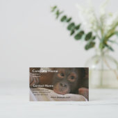 Baby-Schimpanse-Visitenkarte Visitenkarte (Stehend Vorderseite)