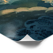 Baby Schlafen auf dem Mond Poster (Ecke)