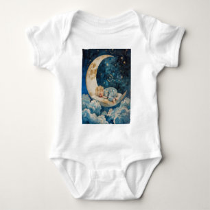 Baby Schlafen auf dem Mond Strampler