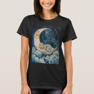 Baby Schlafen auf dem Mond T-Shirt