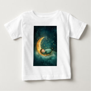 Baby Schlafen auf dem Mond T-shirt