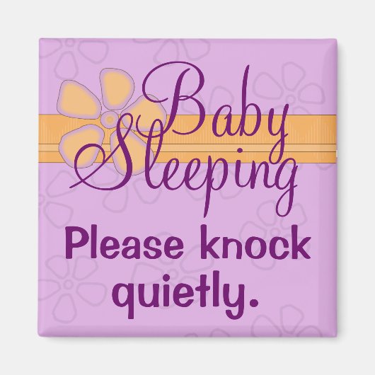 Baby Schlafen Vordertür Zeichen Magnet (Vorne)