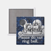 Baby Schlaftrübe Nachttür-Magnet Magnet (Vorderseite/Rückseite)