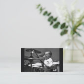 Baby-Schlagzeuger-Visitenkarte Visitenkarte (Stehend Vorderseite)