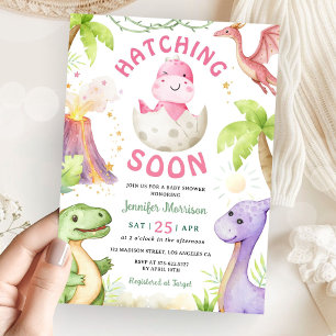 Baby-Schlampe-Dinosaurier-Baby-Party bald Einladung