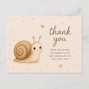 Baby-Schnecke Baby-Shower Danke Postkarte
