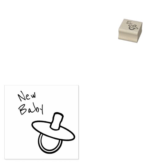Baby Schnuller Art Briefmarke Gummistempel (Stempel)