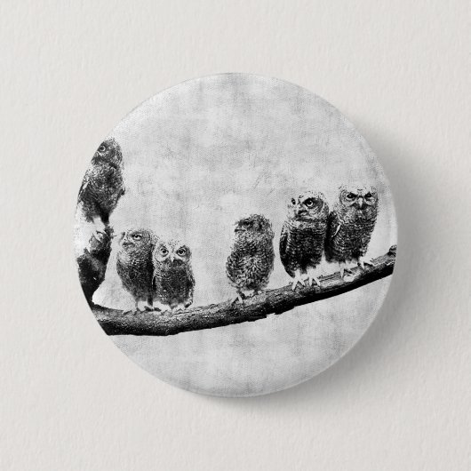 Baby-Schrei-Eulen-Knopf Button (Vorderseite)