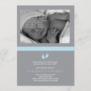 Baby-Schritt-Geburts-Mitteilung Ankündigung