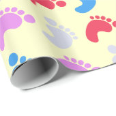 Baby-Schritte Geschenkpapier (Rolleneckpunkt)