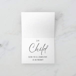 Baby & Schwangerschaft Ankündigung an Großvater