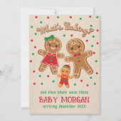 Baby Schwangerschaft Ankündigung Gingerbrett Karte (Vorderseite)