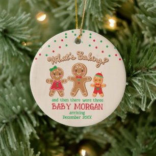 Baby Schwangerschaft Ankündigung Ornament Gingerbr