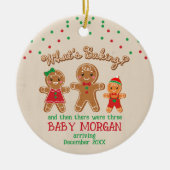 Baby Schwangerschaft Ankündigung Ornament Gingerbr (Vorne)