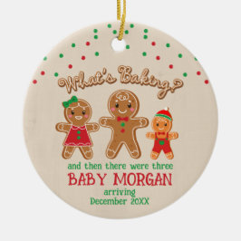 Baby Schwangerschaft Ankündigung Ornament Gingerbr
