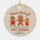 Baby Schwangerschaft Ankündigung Ornament Gingerbr (Hinten)