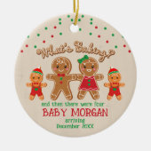 Baby Schwangerschaft Ankündigung Ornament Gingerbr (Vorne)