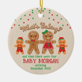 Baby Schwangerschaft Ankündigung Ornament Gingerbr