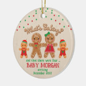 Baby Schwangerschaft Ankündigung Ornament Gingerbr (Links)