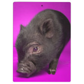 Baby-schwarzes Schwein Klemmbrett (Rückseite)