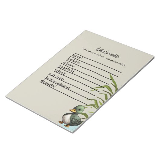 Baby Scrabble Game Notepad von 40 Notizblock (angewinkelt)