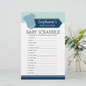 Baby Scramble Shower Game - Blue Boy Polka Dots (Stehend Vorderseite)
