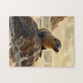 Baby Sea Lion bei Sonnenuntergang Puzzle (Horizontal)