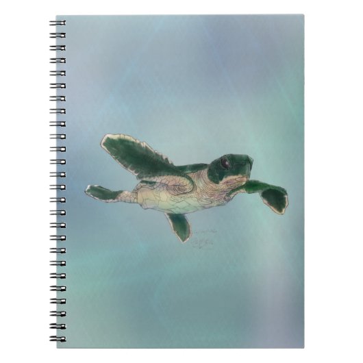 Baby Sea Turle Notizblock (Vorderseite)