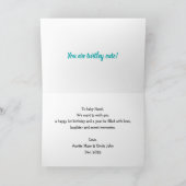 Baby Sea Turtle 1. Geburtstagskarte Karte (Innenseite)