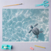 Baby Sea Turtle in Clear Water Decoupage Seidenpapier (Basteln)