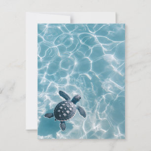 Baby Sea Turtle in klarem Wasser Postkarte