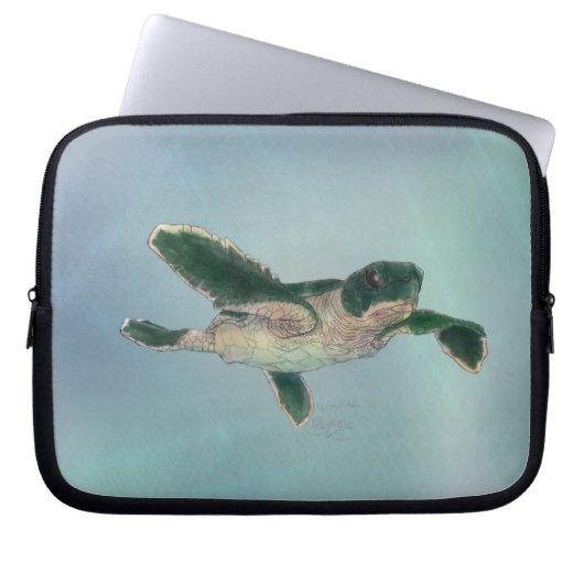 Baby Sea Turtle Laptopschutzhülle (Vorderseite)