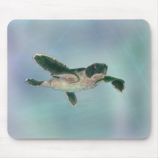 Baby Sea Turtle Mousepad (Vorne)