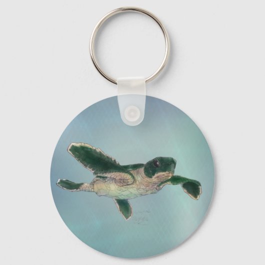 Baby Sea Turtle Schlüsselanhänger (Vorderseite)