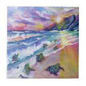 Baby Sea Turtles am Beach Keramik Tile Fliese (Vorderseite)