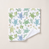 Baby Sea Turtles Badhandtuch Set (Waschlappen)