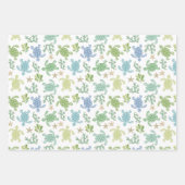 Baby Sea Turtles Blue Geschenkpapier Set (Vorderseite)