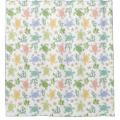 Baby Sea Turtles Pink Duschvorhang (Vorderseite)