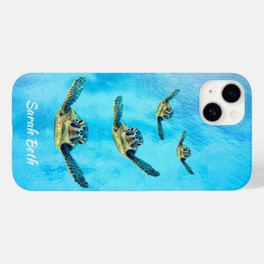 Baby Sea Turtles schwimmen Case-Mate iPhone Hülle (Rückseite (Horizontal))