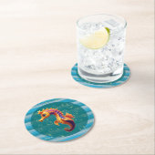 Baby Seahorse Paper Coasters Runder Pappuntersetzer (Vor Ort)