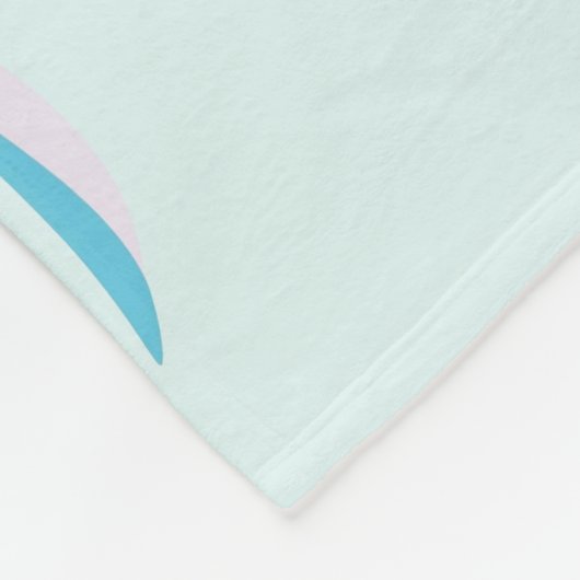 Baby Seepferd | Rosa Personalisiert Fleece Blankon (Ecke)