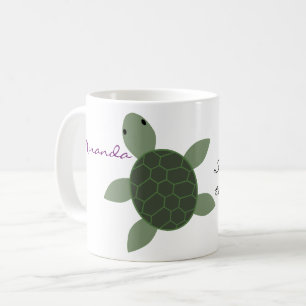 Baby-Seeschildkröte-personalisierte Tasse