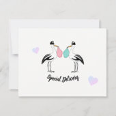 BABY sein Junge Stork liefern Sprinkle-Dusche Einladung (Vorderseite)