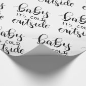 Baby sein kalte Außenseiten-handgeschriebenes Geschenkpapier (Ecke)